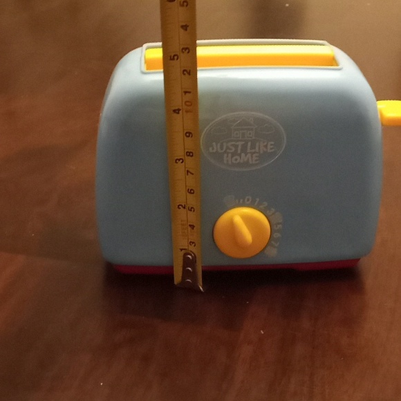Just Like Home Mini Kid's Realistic Kitchen Toaster w/Two Pieces of Toast - Picture 11 of 12